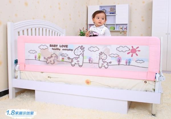 Cheap Pink Toddler Bed Safety Rail / Folding Convertible Bed Gurad Rails for sale