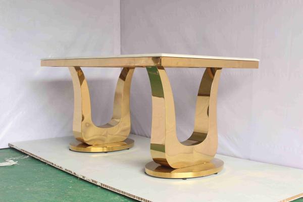 Cheap Polished Marble Top Luxury Modern Dining Tables For 4 People for sale