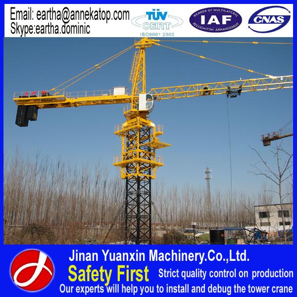 Cheap 8t max load tower crane need for block building for sale