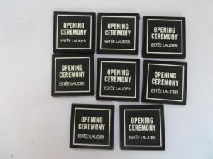 Best Custom Estee Lauder 3d Soft PVC Lapel Garment Label Black Color For Open Ceremony , Durable And Waterproof wholesale