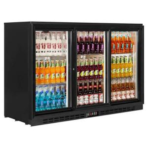 China Under Counter Triple Glass Back Bar Cooler With Fan Cooling R134a Commercial on sale
