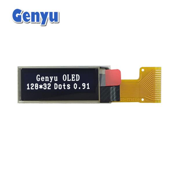 Cheap 0.91 Inch OLED Display 128x32 Resolution White 15pin FPC SPI Interface for sale