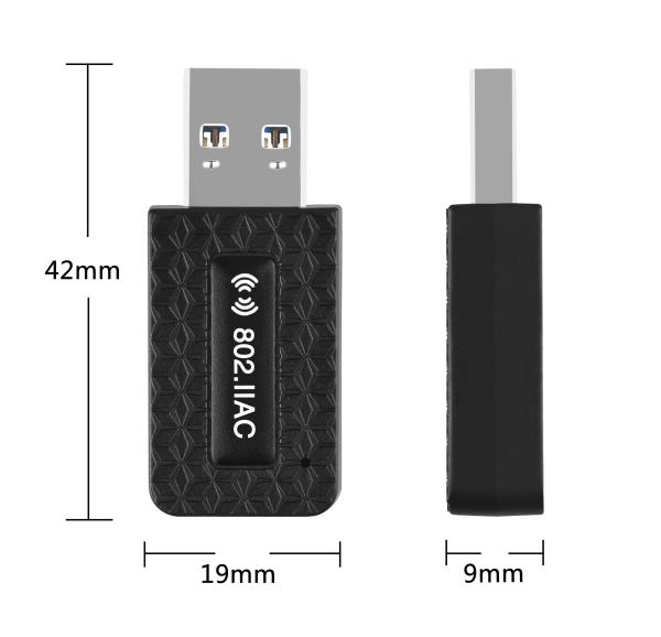 Cheap 400Mbps 2.4 GHz USB Wifi Dongle XHT6B14 Realtek 8812BU for sale