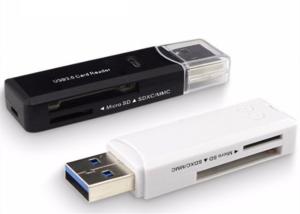 High Speed USB 3.0 Portable Card Reader White / Black For SD Card / Micro SDHC