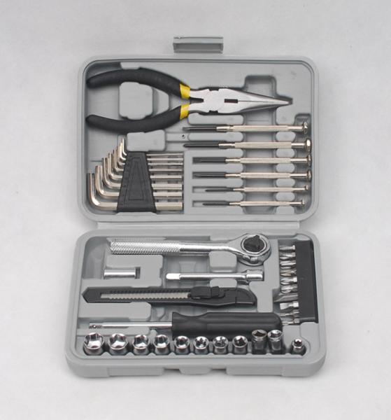 Cheap 41 pcs mini tool set ,with pliers ,screwdriver bits ,sockets ,spinner handle . for sale