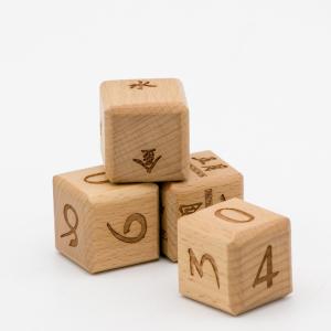 30MM Educational Number Sorting Board Cube Blocks Wooden Learning Number  Block