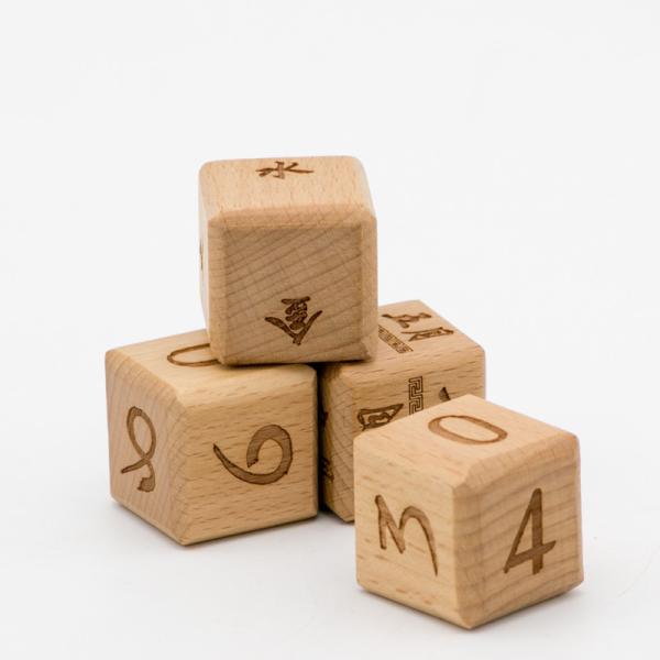 Cheap 30MM Educational Number Sorting Board Cube Blocks Wooden Learning Number  Block for sale