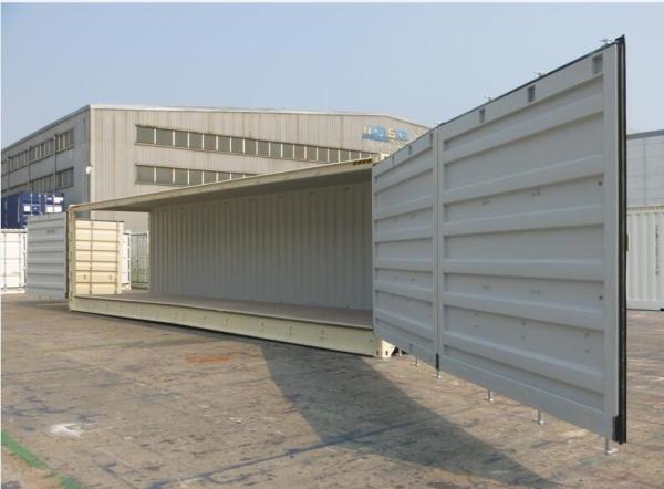 Cheap One Side Fully Opened 40 Ft Side Door Container , Open Sea Container Storage for sale