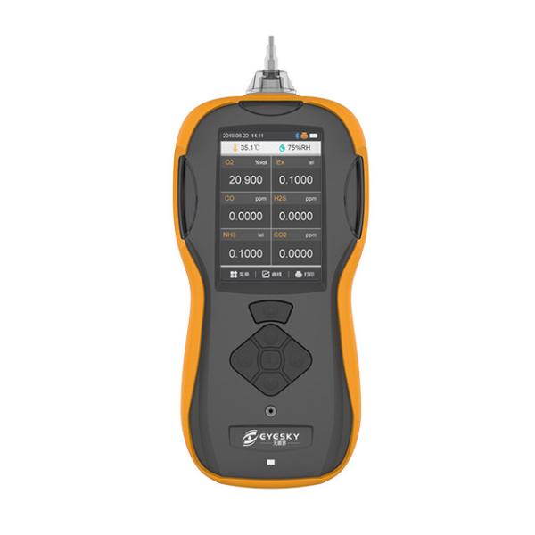 Cheap 6 In 1 Handheld Multi Gas Detector For Lel O2 H2s Nh3 Voc Co Gas Detection for sale
