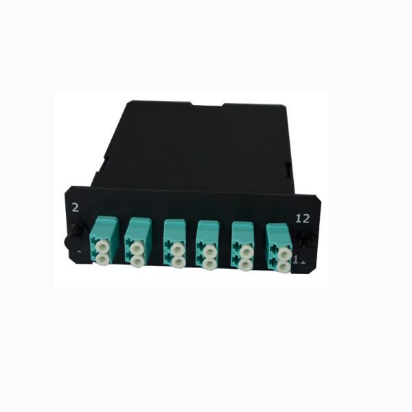 Cheap Single Mode FHD MPO Cassette Module MPO-24 to 12x LC Duplex , Type A, 24 Fibers OS2 for sale