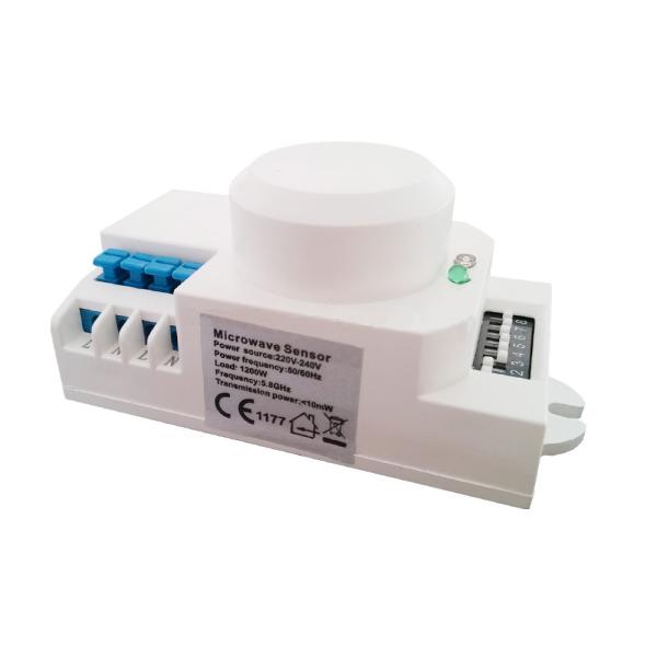 Cheap Microwave Radar Sensor AC 110V / 220V 5.8GHz Body Motion HF Detector Light Switch for sale