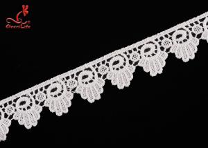 China Pure Cotton Flower Embroidery Lace Trim Width 3cm For Lady's Mermaid Skirt on sale