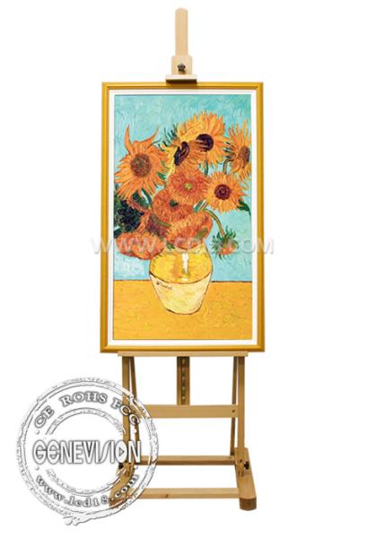 Cheap 32" to 55" Floorstanding Touch Screen Advertisements Display Android LCD Digital Art Frame for Museum for sale