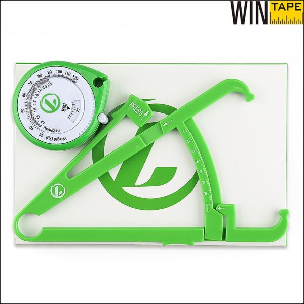 Cheap ABS Plastic Body Fat Percentage Calculator Caliper With Dual Sided 150cm Scale for sale