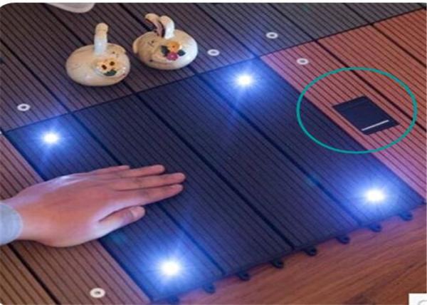 Cheap Wood  Plastic Composite DIY Flooring Board with colorful  light for sale
