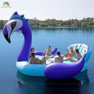 China 6 Person Inflatable Peacock Water Mount Sea Lake Pool Float Water Toy Giant Unicorn Flamingo Inflatable Floating Bed For Water Party on sale