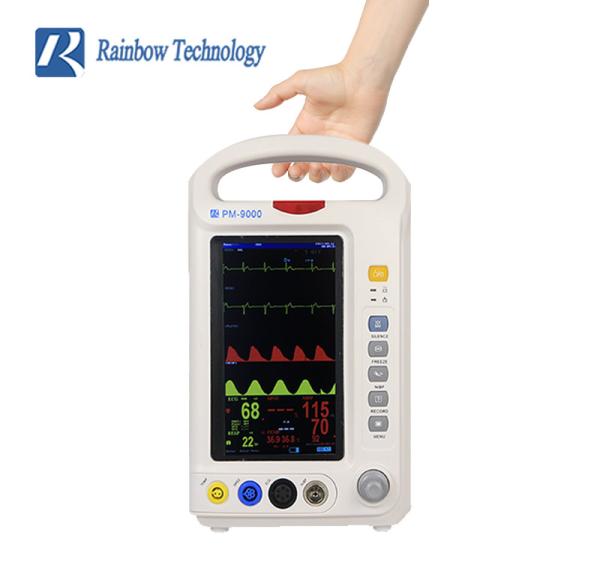 Cheap Use Friendly Multi Parameter Patient Monitor ECG/ HR/ RESP/ SPO2/ NIBP/ TEMP for sale