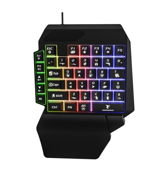 Cheap 40-key Gaming Keyboard For One-handed Use Compact Design For FPS And RTS Gamers for sale