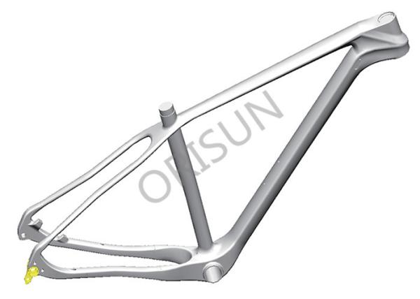 Cheap Matte Black Hardtail Carbon Bike Frame 142 X 12 Mm Thru - Axle Dropout for sale