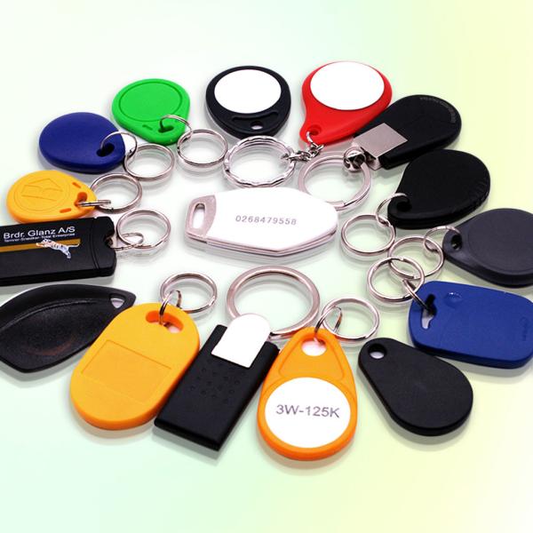 Cheap MF1K Chip RFID Id Card Keychain 13.56 MHz 5.8 Gms With UID Number Printing for sale