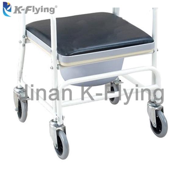 Movable Medical Rehabilitation Equipment Disabled Elderly Commode Toilet Chair