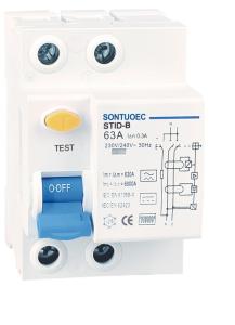 China Using recharge station or solar device B model RCCB 2P 4 Pole Residual Current Circuit Breaker on sale