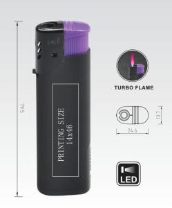 Men's Gift Dy-F003 Electronic LED Lamp Refillable Windproof Gas Lighter Customization