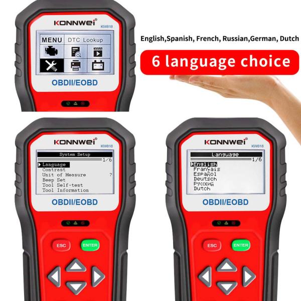 Cheap 2.8 Inch Obd2 Ii Eobd Car Diagnostic Code Reader Live Data Check Engine Light O2 Sensor Systems for sale