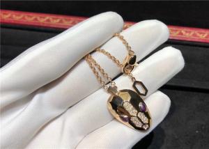 China Charming 18K Gold Diamond Necklace , Fashion  Serpenti Pendant on sale