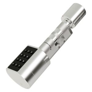 China Bluetooth Silver  Smart Lock Cylinder Secure Access Control Smart Key Cylinder on sale