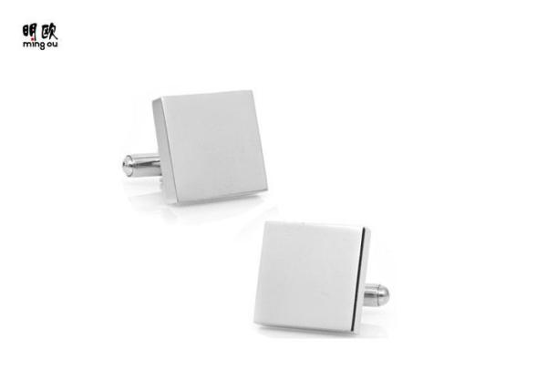 Cheap Laser Engraved Blank Custom Mens Cufflinks Gift Set Sqaure Shape for sale