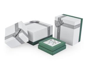 China Elegant Luxury Gift Packaging Boxes / Custom Printed Jewelry Boxes Cardboard Material on sale
