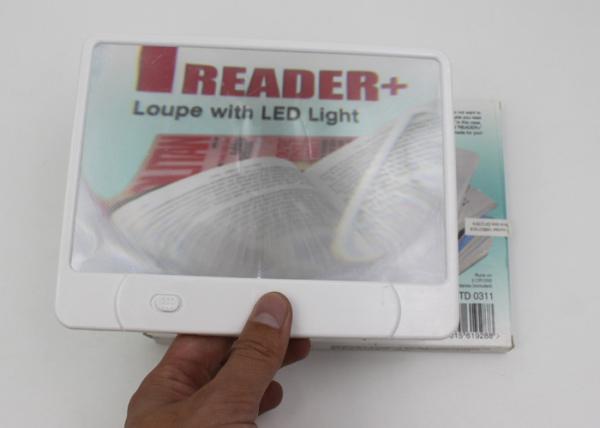 Cheap Panel LED Book Reading Lamp With 3X Magnifier / Full Page Magnifier Light for sale