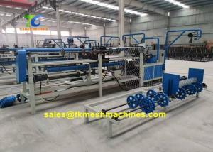 China 100mm Servo Motor Chain Link Machine Double Wires Diamond Wire Mesh on sale