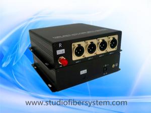 4CH Unidirectional XLR balanced audio over fiber extender for broadcast system