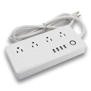 China 4 USB Ports Remote Control Power Strip , 5V 2.1A Network Controlled Power Strip on sale