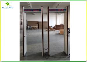China Door Frame Security Metal Detector Led Count Six Zones Alarm Warterproof IP55 on sale