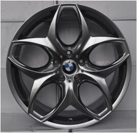 Cheap BMW replica rims auto aluminum wheel 20 inch 120(mm)PCD chrome car wheel rims, bright black machined face for sale