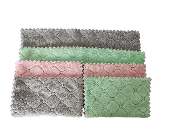 Cheap Microfiber Cleaning Cloth Double-Sided Kitchen Towel Lint Free Multi-Purpose Dust And Dirty Cleaning for sale