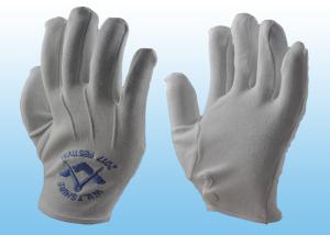 Best Bleached White Marching Band Gloves Great Flexibility With Plastic Button wholesale