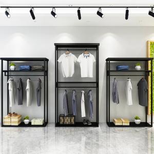 China Simple Trending Garment Rack Rolling Clothes Organizer And Bottom Shelves Extendable on sale