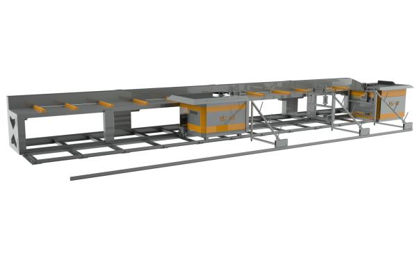 Cheap 11m Horizontal Automatic Rebar Bending Machine Double Head for sale
