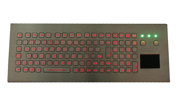 Cheap 104 Keys IP68 Desktop Industrial Keyboard With Touchpad FN Numeric Keys for sale