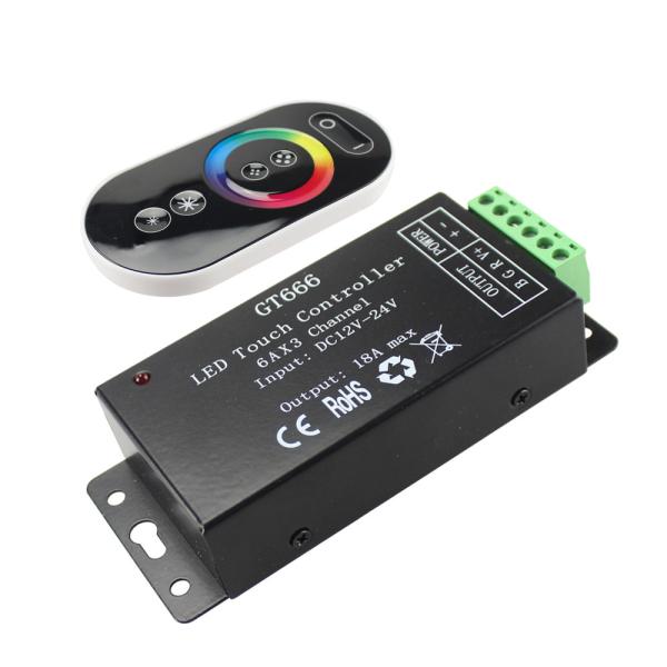 Cheap Gt666 Touch LED RGB Controller RF Wireless For LED Strip Light for sale