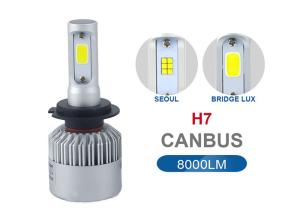 S2 LED H11 Headlight Bulb , LED Car Headlamp Bulbs 0.1 Second Instant Light Up