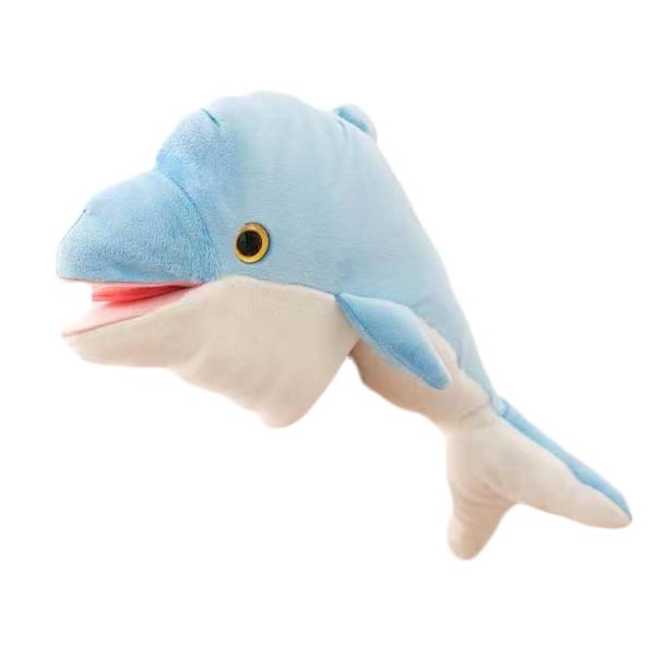 Cheap Dolphin Hand Puppet Plush Toys Open Mouth Glove Puppet For Parent Child for sale