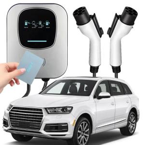 China 22 Kilowatts Screen Display Wall Mounted EV Charging Station With Security Alarm on sale