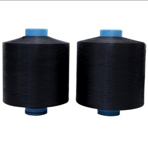 Best 75d/36f, 150d/48f Dope Dyed Balck Raw White DTY 100% Polyester Yarn For Knitting Weaving wholesale