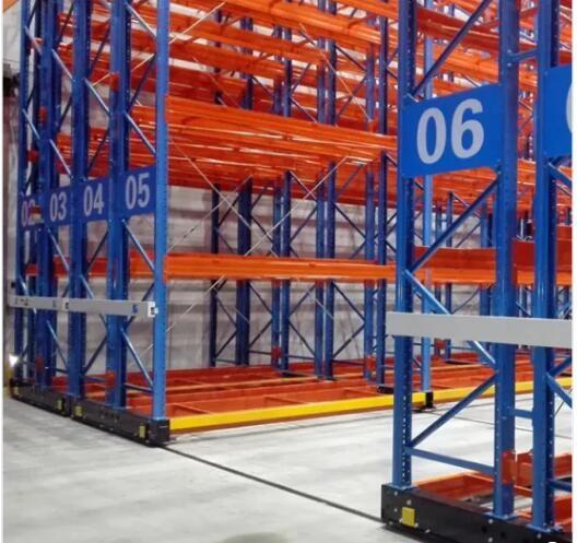 Cheap Electrical Movable Racking Systems For Warehouse Pallet Storage With Floor Rail for sale
