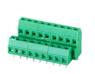 Cheap 128B-3.5 3.81 Double Layer PCB Screw Terminal Block Green Plastic Material pcb terminal blocks pcb wire connector for sale